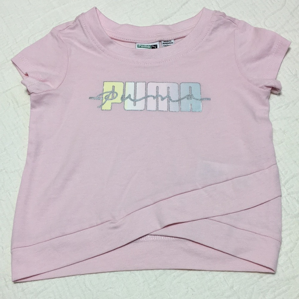 12m (4/$20) Pink Puma Tee NWOT